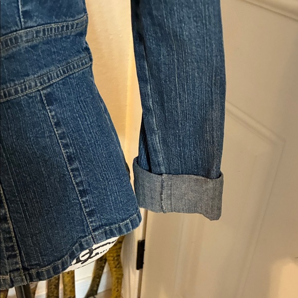 Axcess Blue Button Down Jean Jacket - Picture 4 of 14